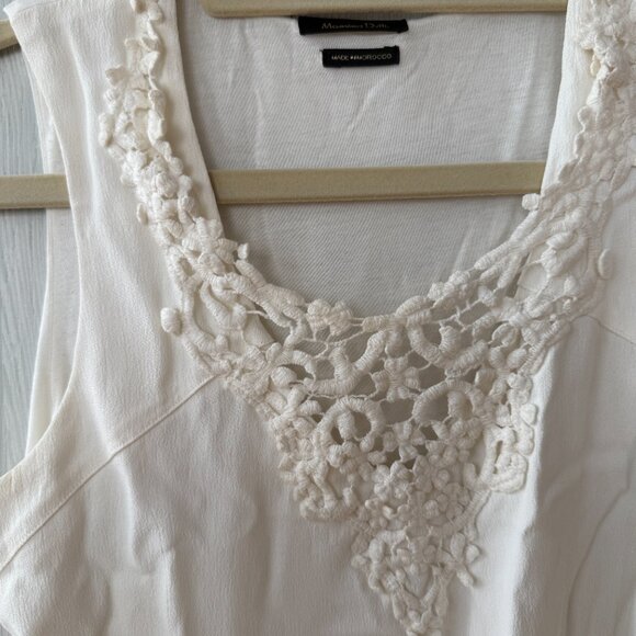 Massimo Dutti White Embroidered Dress – Size S (sale ends 08/28) - Picture 2 of 3